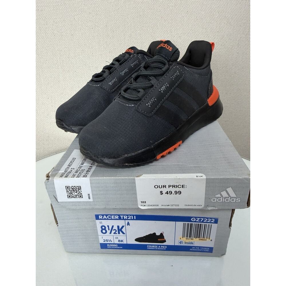 Adidas Kids Sneakers Racer TR211 Sz 8.5K Tennis Shoes - Picture 1 of 11